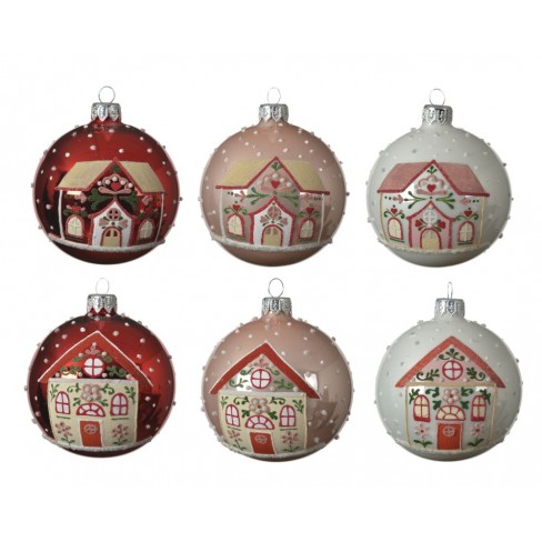 Топка за елха 8см Gingerbread House шест вида